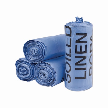 Integrated Bagging Systems Institutional Low-Density Can Liners, Soiled Linen, 30 gal, 1 mil, 30 in. x 43 in., Blue, 200PK BR3043XHVB